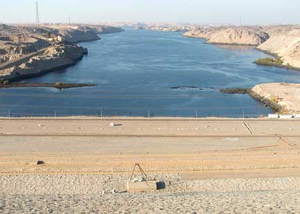 nile below aswan dam