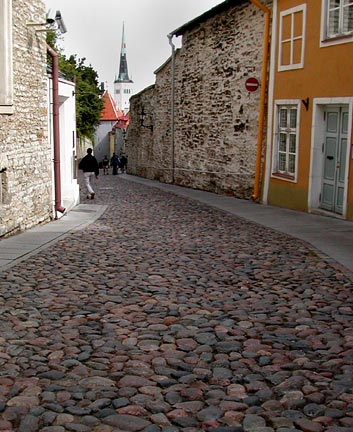 cobbled street