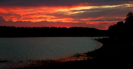 lake sunset in voru