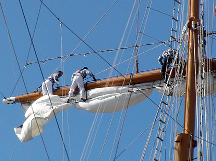 fixing sails