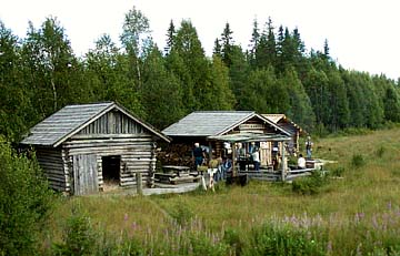 log huts