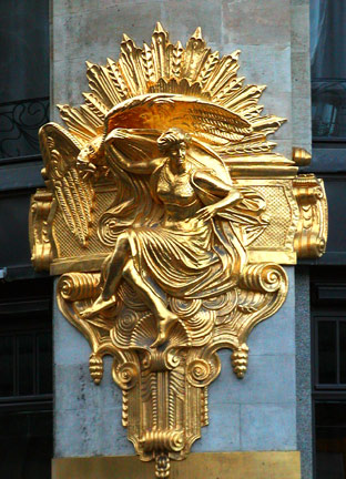 gilt detail on bank