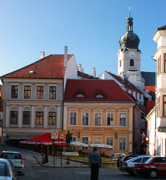 view from marien church gyor