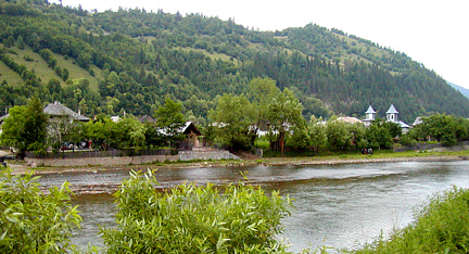 village along river