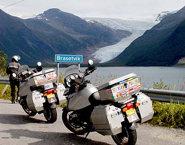 bikes at svartisen glacier