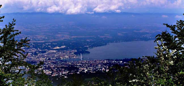 geneva from saleve hilltop