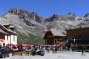 col du lautaret lunch * The outdoor cafe where we stopped for lunch on a bright sunny day.  Great weather, great lunch, and great views! * 432 x 286 * (55KB)