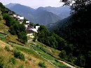 hillside village near moutiers * We saw this tiny hillside village and couldn't believe how isolated it was.  We didn't get the name, but may be la Thuile.  You don't drive to the market for a loaf of bread here, especially in the winter! * 432 x 323 * (57KB)