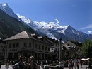 chamonix and mont blanc * The shopping area of Chamonix, sitting at the base of Mont Blanc. * 432 x 323 * (51KB)