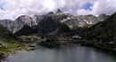 col du grand st bernard * The lake and mountains viewed from the top of the Grand St. Bernard pass. * 432 x 233 * (52KB)