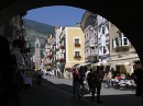 sterzing from arcade * A view of the main street of Sterzing (Vipiteno), an old medieval arcaded town.  Lots of shops, restaurants and eis cafes. * 432 x 323 * (56KB)