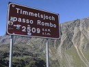 timmelsjoch sign * The sign marking the Timmelsjoch pass at 2509 meters (8232 feet).  The road up from the east provides spectacular vistas as it climbs steeply up the side of the mountain. * 432 x 323 * (57KB)